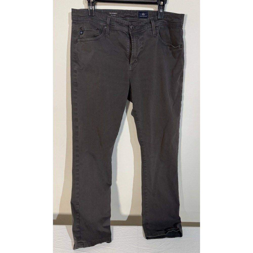 AG Adriano Goldschmied Jeans Men Everett Slim Straight Dark Wash Gray 33x34